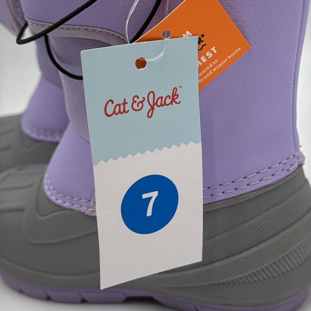 NWT Cat & Jack Purple Winter Boots Toddler Size 7 - Picture 14 of 17